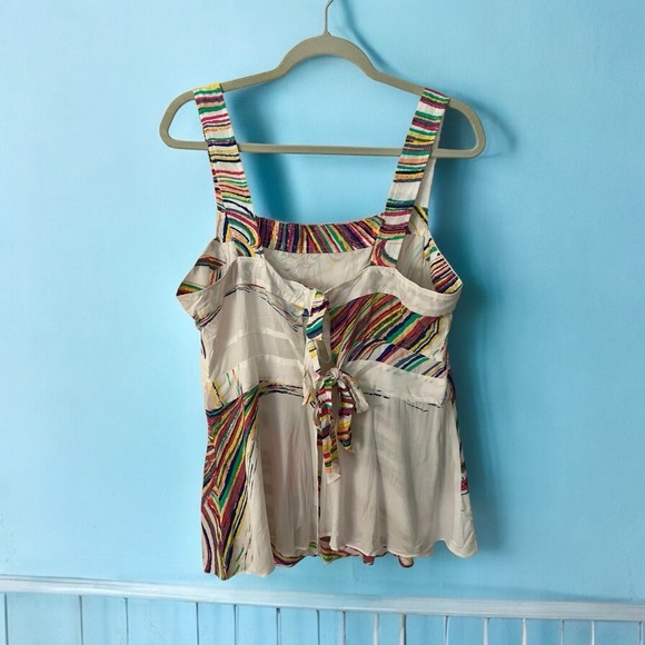 Anthropologie Tracy Reece Multicolor Tie Back Top - Picture 4 of 6
